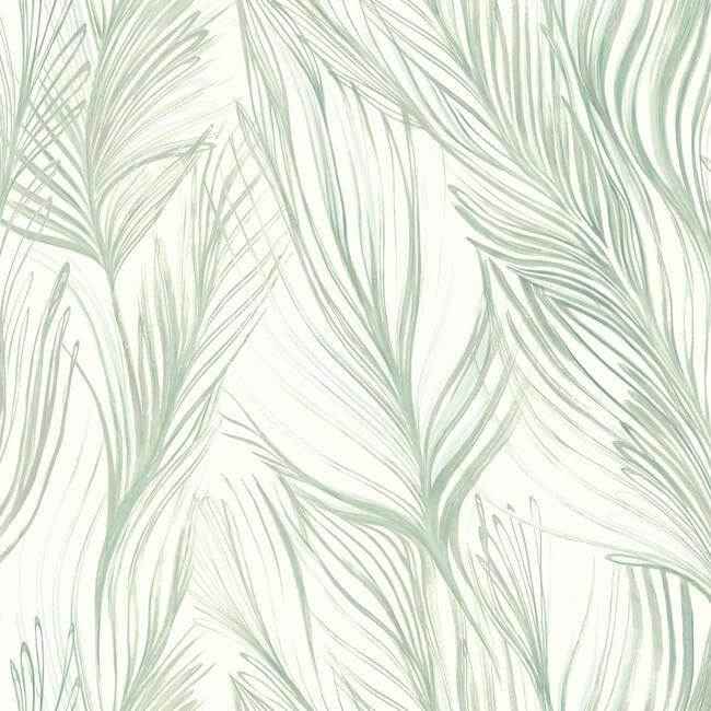 Peaceful Plume Light Blue Wallpaper - York Wallcoverings - NA0501 - York Wallcoverings Wallpaper