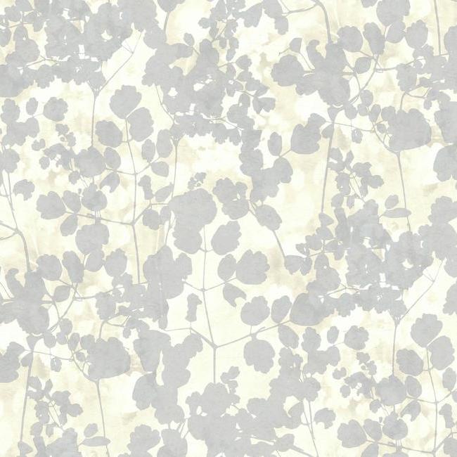 pressed-leaves-wallpaper-creamgrey-york-wallcoverings-na0520 - York Wallcoverings Wallpaper