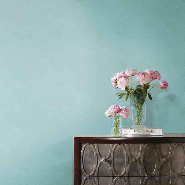 Oasis Turquoise Wallpaper - York Wallcoverings - CX1343 - York Wallcoverings Wallpaper