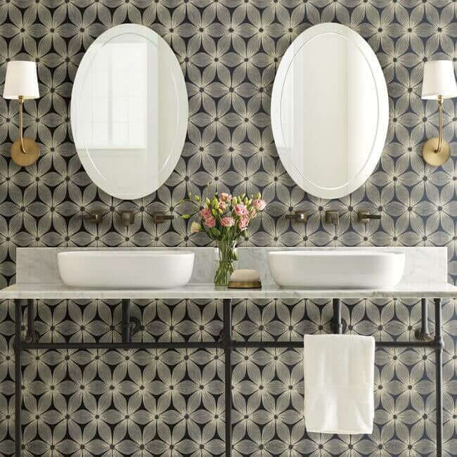 everlasting-black-silver-wallpaper-york-wallcoverings-ci2305 - York Wallpaper Wallpaper