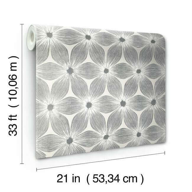 everlasting-white-silver-wallpaper-york-wallcoverings-ci2302 - York Wallcoverings Wallpaper