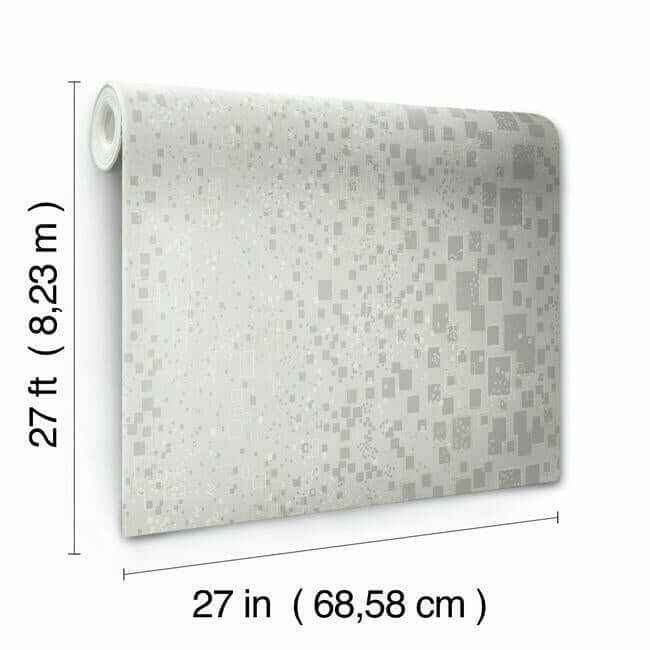 Gilded Confetti Silver & Grey Wallpaper - York Wallcoverings - CI2324 - York Wallcoverings Wallpaper