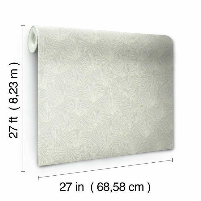 luminous-ginkgo-wallpaper-light-grey-york-wallcoverings-ci2333 - York Wallcoverings Wallpaper