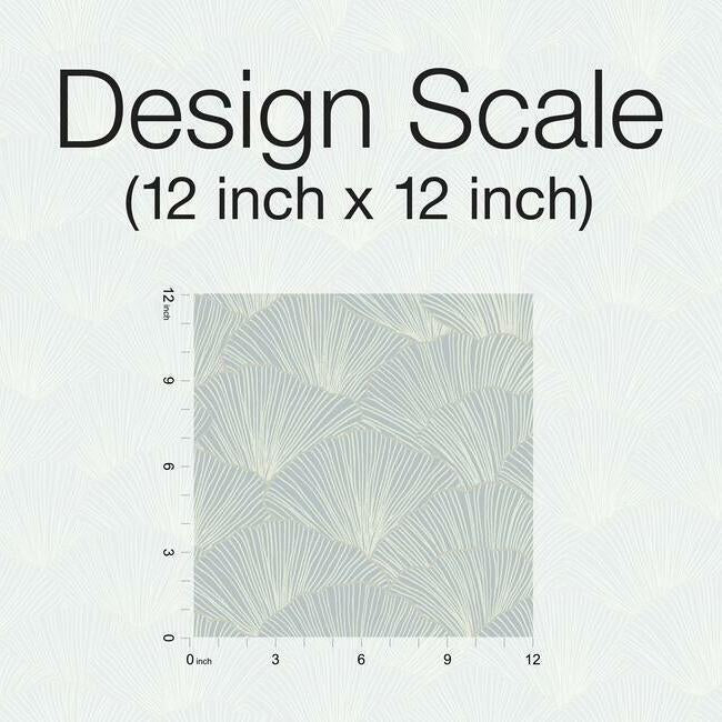 luminous-ginkgo-wallpaper-mist-blue-york-wallcoverings-ci2338 - York Wallcoverings Wallpaper