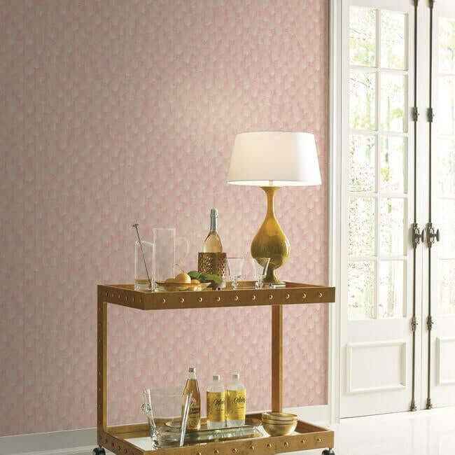 Luminous Gingko Coral Wallpaper - York Wallcoverings - CI2334 - York Wallcoverings Wallpaper