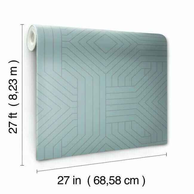 Diverging Diamonds Blue Wallpaper - York Wallcoverings - CI2372 - York Wallcoverings Wallpaper