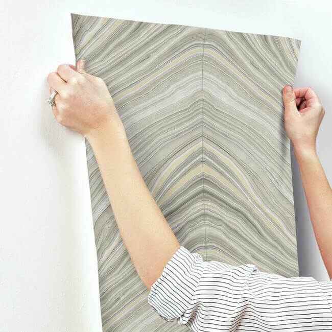 Onyx Strata Taupe Wallpaper - York Wallcoverings - CI2416 - York Wallcoverings Wallpaper