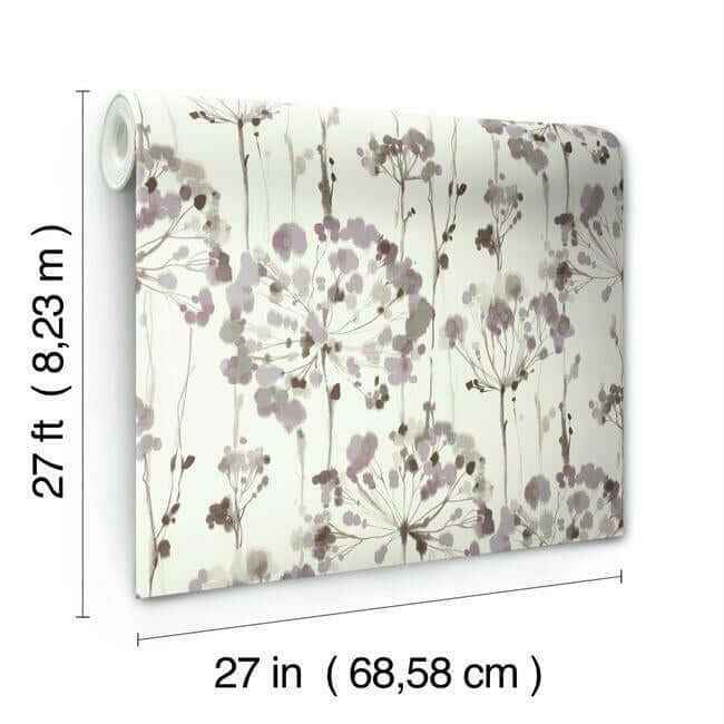 Flourish Purple Wallpaper - York Wallcoverings - CI2424 - York Wallcoverings Wallpaper