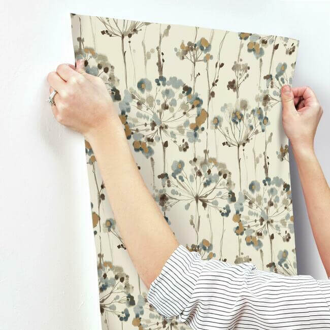 flourish-teal-wallpaper-york-wallcoverings-cn2100 - York Wallcoverings Wallpaper