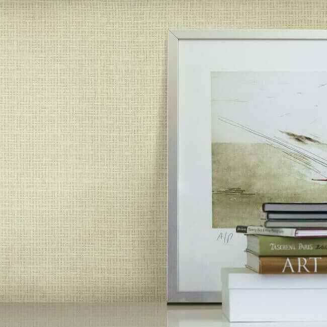 Tatami Weave Cream Wallpaper - York Wallcoverings - OG0526 - York Wallcoverings Wallpaper