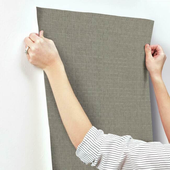 tatami-weave-dark-grey-wallpaper-york-wallcoverings-og0524 - York Wallpaper Wallpaper