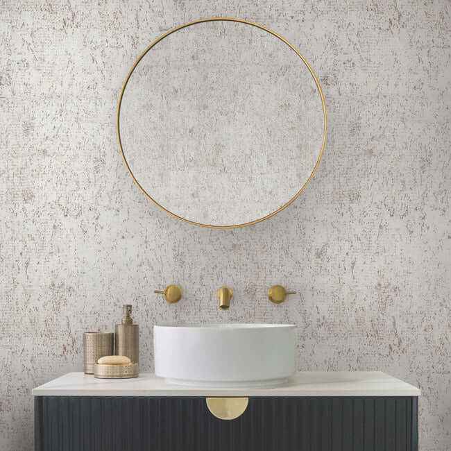 Cork White & Black Wallpaper - York Wallcoverings - CX1200 - York Wallcoverings Wallpaper