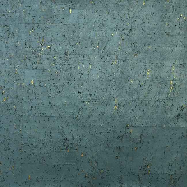 Cork Teal Wallpaper - York Wallcoverings - DL2965