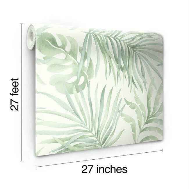 Paradise Palm Light Green Wallpaper - York Wallcoverings - SO2452 - York Wallcoverings Wallpaper