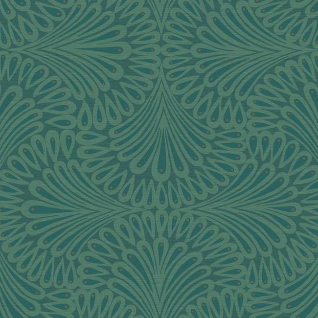 cabaret-wallpaper-peacockdeep-emerald-york-wallcoverings-ca1505 - York Wallcoverings Wallpaper