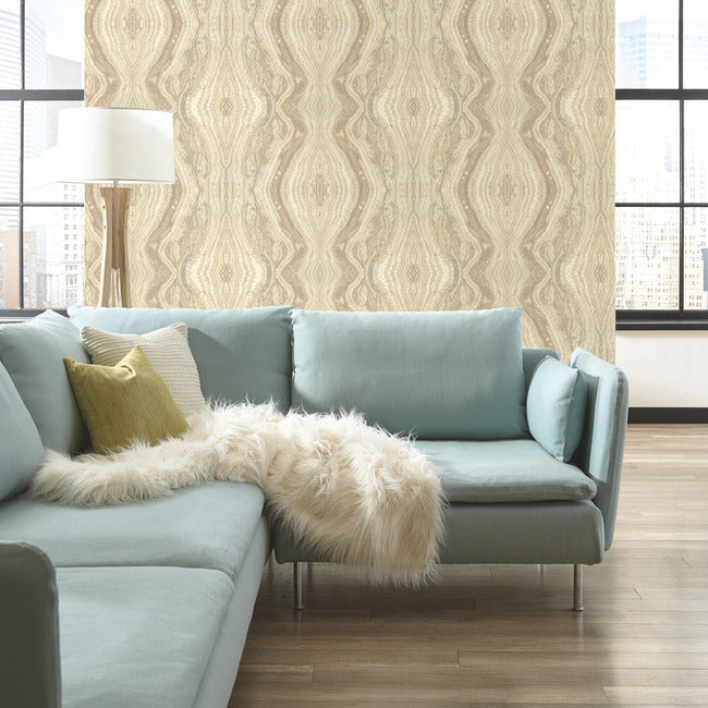 kaleidoscope-wallpaper-beige-york-wallcoverings-bh8399 - York Wallcoverings Wallpaper
