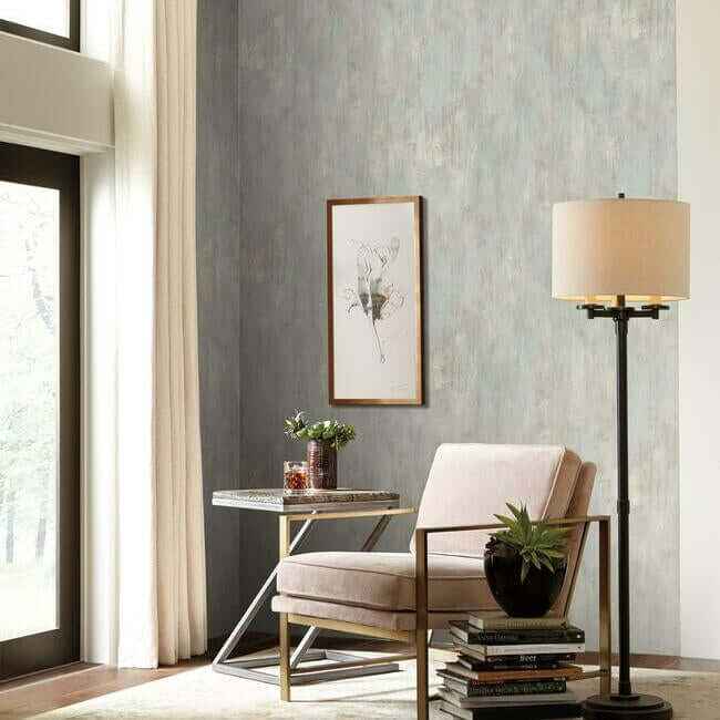 Conrete Patina Blue Wallpaper - York Wallcoverings - OG0573 - York Wallcoverings Wallpaper