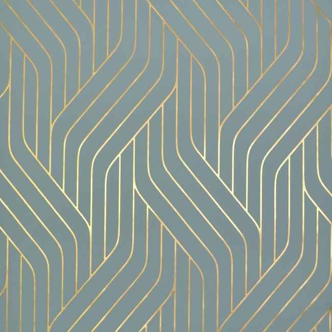 Ebb & Flow Blue & Gold Wallpaper - York Wallcoverings - NW3520 - York Wallcoverings Wallpaper