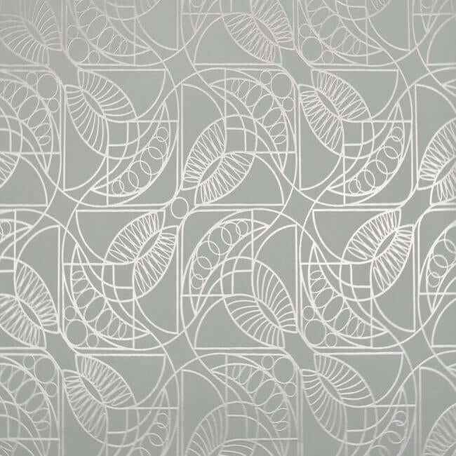 Cartouche Blue & Silver Wallpaper - York Wallcoverings - NW3527