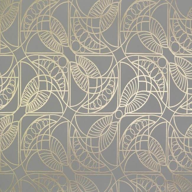 cartouche-grey-gold-wallpaper-york-wallcoverings-nw3525 - York Wallpaper Wallpaper