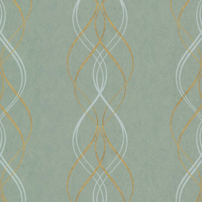 aurora-blue-gold-wallpaper-york-wallcoverings-nw3551 - York Wallpaper Wallpaper