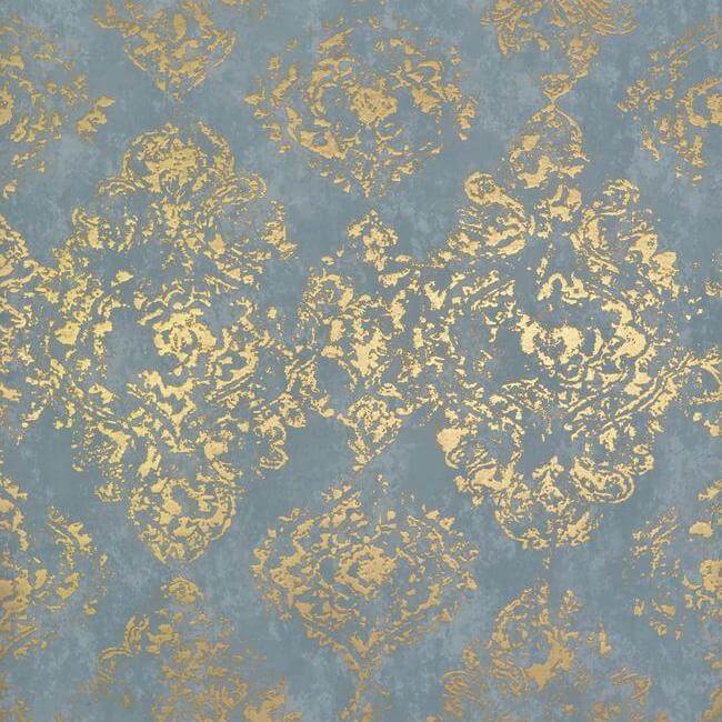 stargazer-blue-gold-wallpaper-york-wallcoverings-nw3565 - York Wallpaper Wallpaper