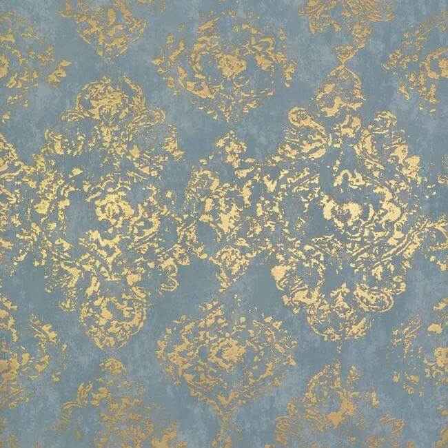 Stargazer Blue & Gold Wallpaper - York Wallcoverings - NW3565 - York Wallcoverings Wallpaper
