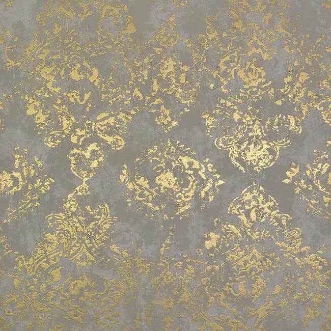 Stargazer Khaki & Gold Wallpaper - York Wallcoverings - NW3564