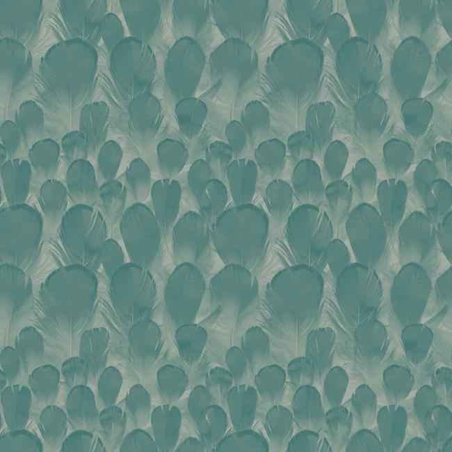 Feathers Wallpaper Tealgreen - York Wallcoverings - Y6230105 - York Wallcoverings Wallpaper