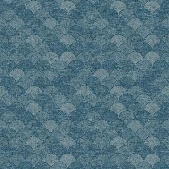 Mermaid Scales Blue Wallpaper - York Wallcoverings - Y6230205 - York Wallcoverings Wallpaper