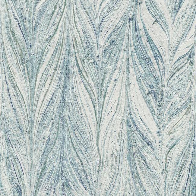 ebru-marble-wallpaper-bright-blue-york-wallcoverings-y6230803 - York Wallcoverings Wallpaper