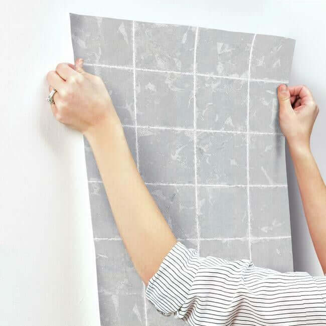 metal-leaf-squares-silver-wallpaper-york-wallcoverings-kt2103 - York Wallpaper Wallpaper