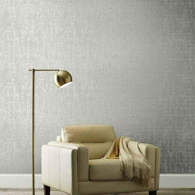 Liquid Metal Silver Wallpaper - York Wallcoverings - KT2133