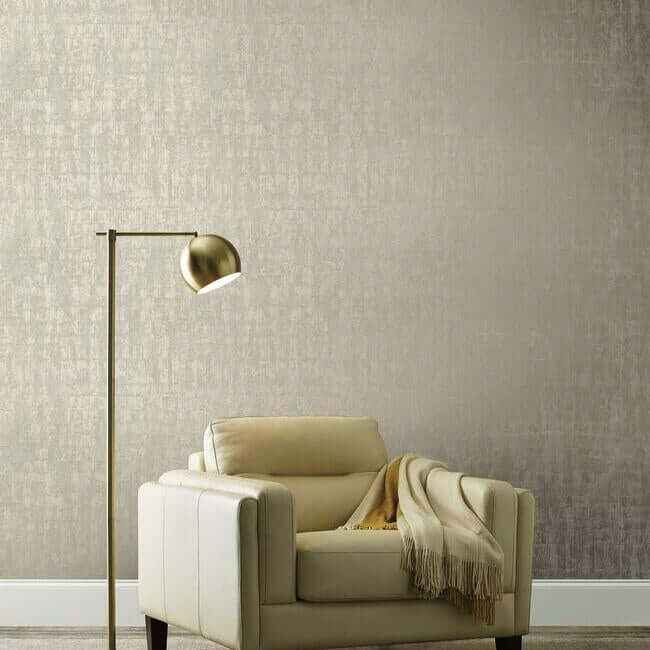 Liquid Metal Taupe Wallpaper - York Wallcoverings - KT2132