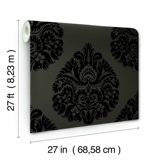 teardrop-damask-wallpaper-black-york-wallcoverings-kt2144
