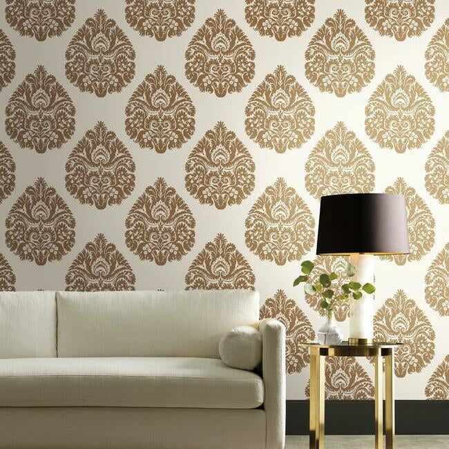 teardrop-damask-wallpaper-gold-york-wallcoverings-kt2141