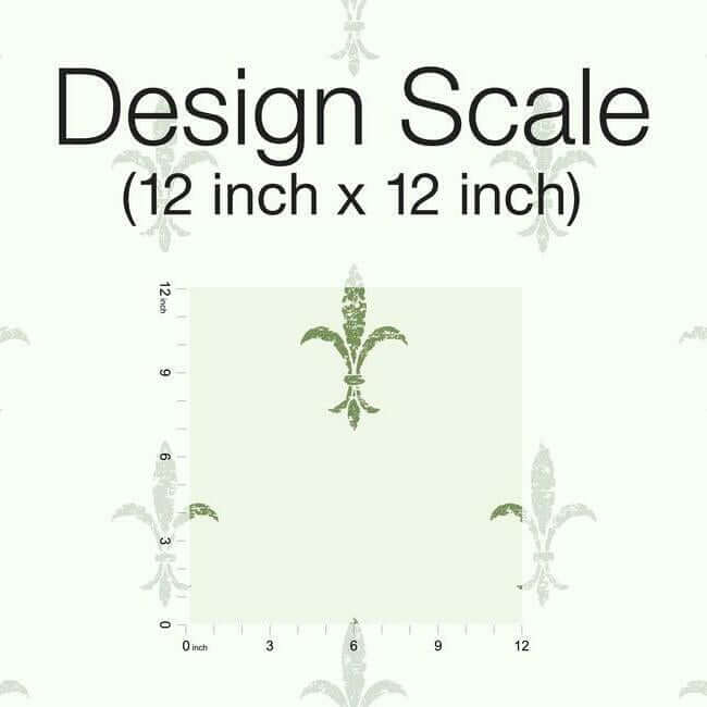fleur-de-lis-white-green-wallpaper-york-wallcoverings-kt2194 - York Wallcoverings Papel pintado