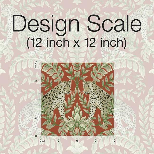 jungle-leopard-wallpaper-orange-york-wallcoverings-kt2201 - York Wallcoverings Wallpaper