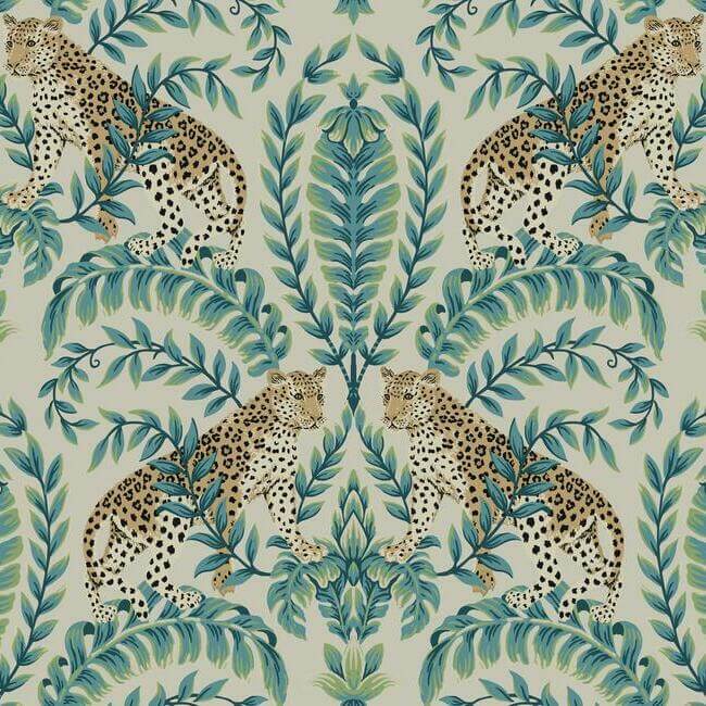 jungle-leopard-taupe-wallpaper-york-wallcoverings-kt2206 - York Wallcoverings Wallpaper