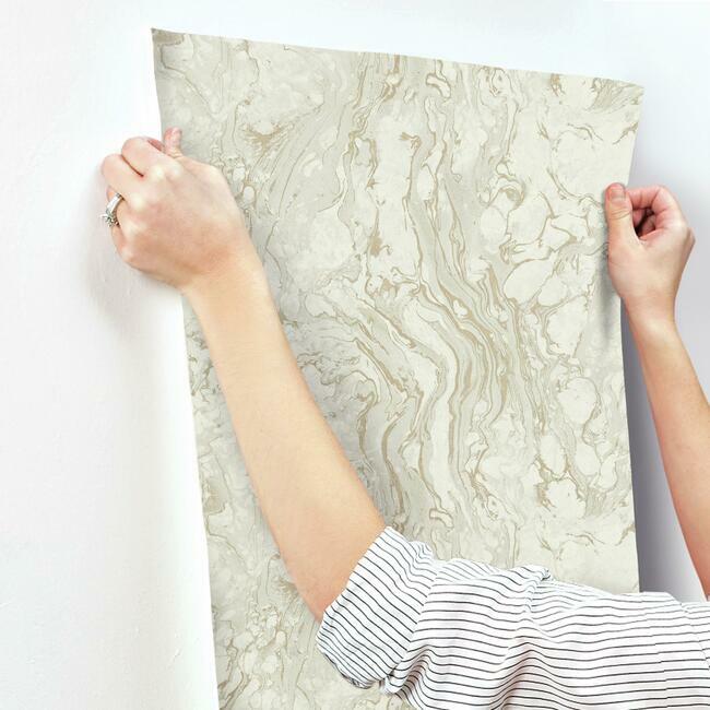 polished-marble-wallpaper-whitegold-york-wallcoverings-kt2223 - York Wallcoverings Wallpaper