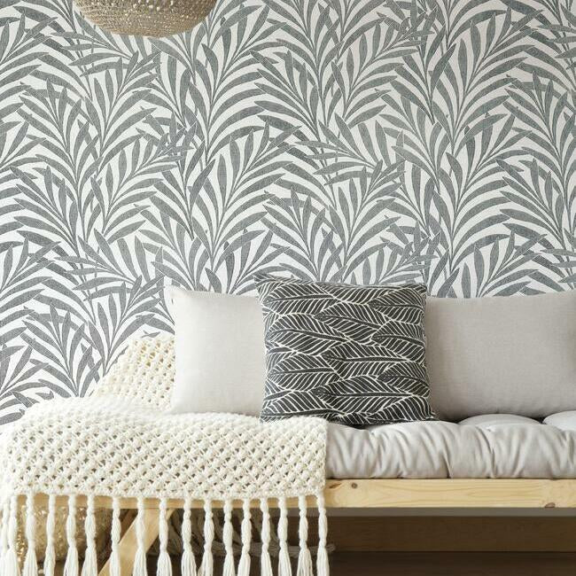 tea-leaves-wallpaper-creamblack-york-wallcoverings-hc7502 - York Wallcoverings Wallpaper