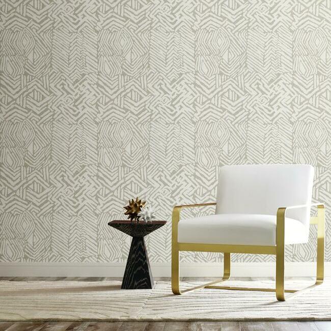tribal-print-wallpaper-glint-york-wallcoverings-hc7548 - York Wallcoverings Wallpaper