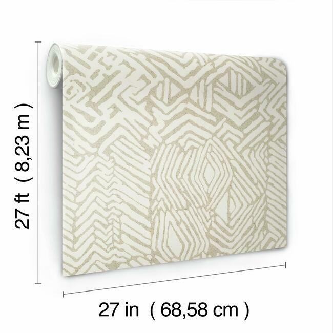 tribal-print-wallpaper-glint-york-wallcoverings-hc7548 - York Wallcoverings Wallpaper