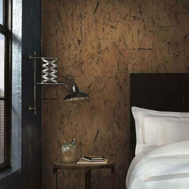 Cork Wallpaper Camel on Black - York Wallcoverings - GR1094 - York Wallcoverings Wallpaper