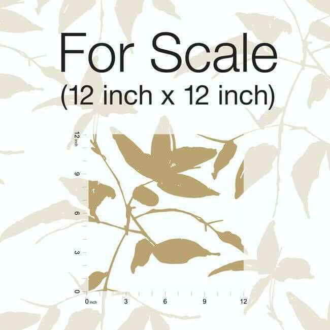 Persimmon Leaf Wallpaper Goldwhite - York Wallcoverings - AF6511 - York Wallcoverings Wallpaper