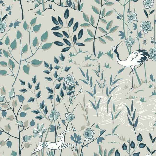 Aspen Grey Wallpaper - York Wallcoverings - HO2129