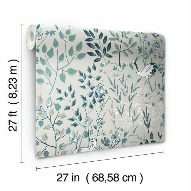 aspen-wallpaper-steel-blue-york-wallcoverings-ho2129 - York Wallcoverings Wallpaper