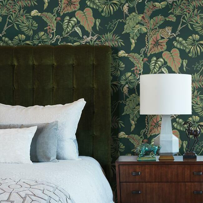 jungle-cat-wallpaper-jungle-york-wallcoverings-ho2146 - York Wallcoverings Wallpaper