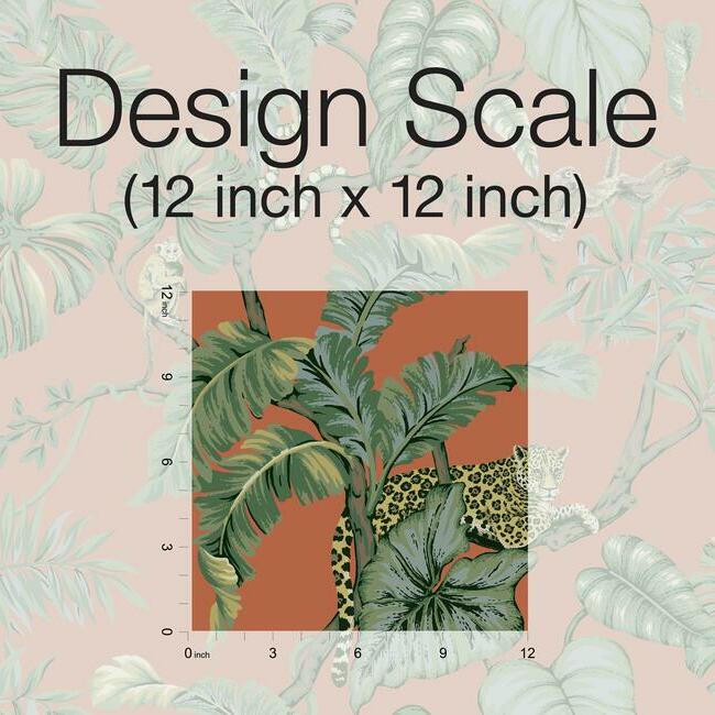 jungle-cat-wallpaper-orange-york-wallcoverings-ho2142 - York Wallcoverings Wallpaper