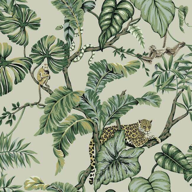 jungle-cat-beige-wallpaper-york-wallcoverings-ho2144 - York Wallpaper Wallpaper